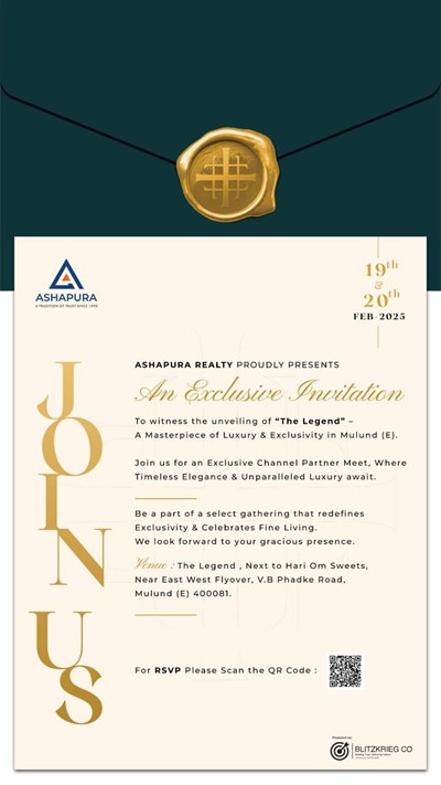 An Exclusive Invitation by By Ashapura Realtors