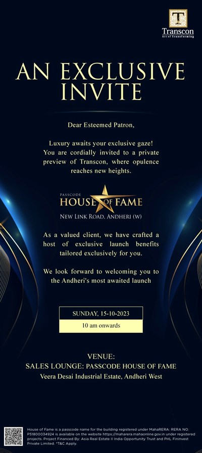 An Exclusive Invite - Transcon Developer by By Transcon Developers