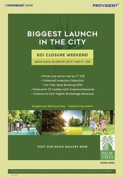 Biggest Launch in the City - EOI Closure Weekend by Puravankara Limited