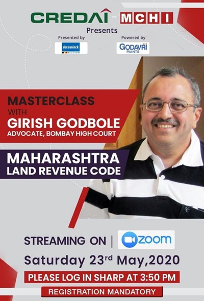 CREDAI MCHI Presents Masterclass with Shri. Girish Godbole – Advocate, Bombay High Court by By CREDAI MCHI