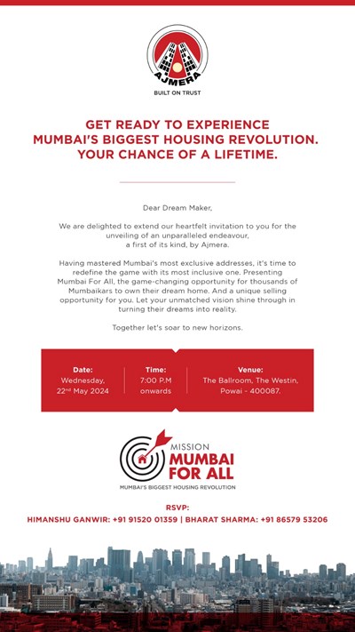 Exclusive Channel Parter Meet - Mumbai's Biggest Housing Revolution by By Ajmera Cityscapes