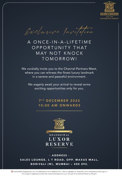 Exclusive Channel Partner Meet by Khandelwal Groupé
