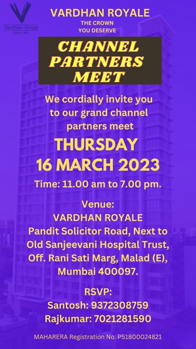 Exclusive Channel Partner Meet by By Vardhan Group