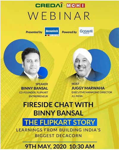 Fireside Chat with Binny Bansal - The Flipkart Story by CREDAI MCHI