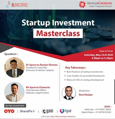 Invitation to Startup Investment Masterclass by 