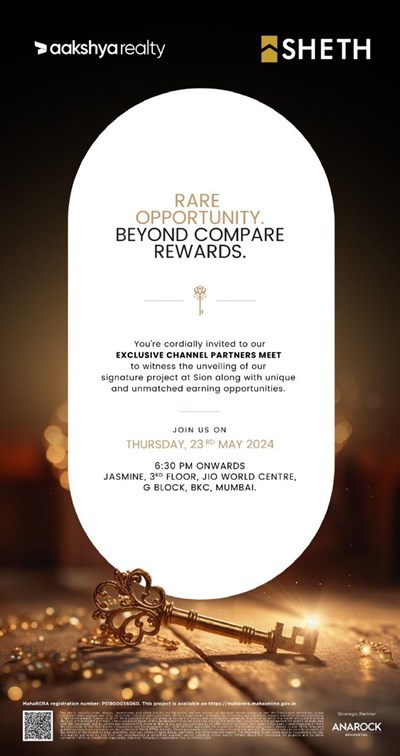 Rare Opportunity, Beyond Compare Rewards by By Sheth Creators Pvt Ltd
