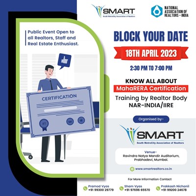Training for MAHARERA Certification Exam by Smart - South Metrocity Association of Realtors